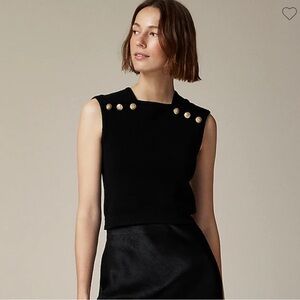 JCrew Sweater with Buttons in Merino-linen